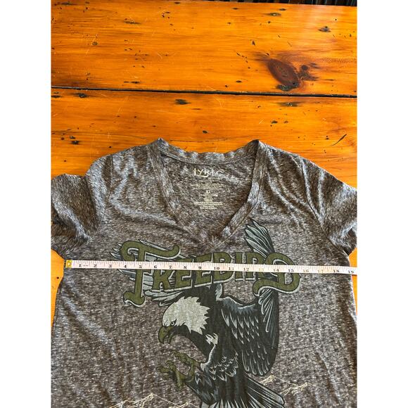 Lyric Free Bird t shirt womens size XL grey graphic music band tour - Picture 5 of 6